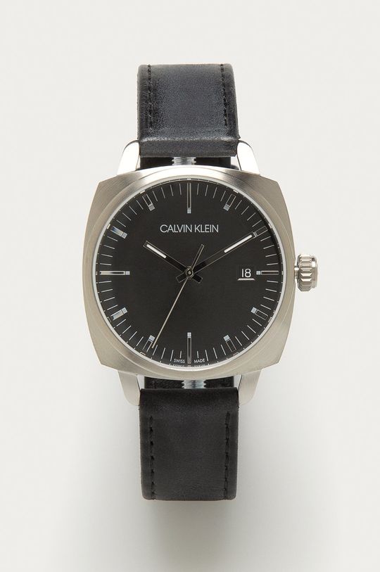 czarny Calvin Klein - Zegarek K9N111C1 Męski