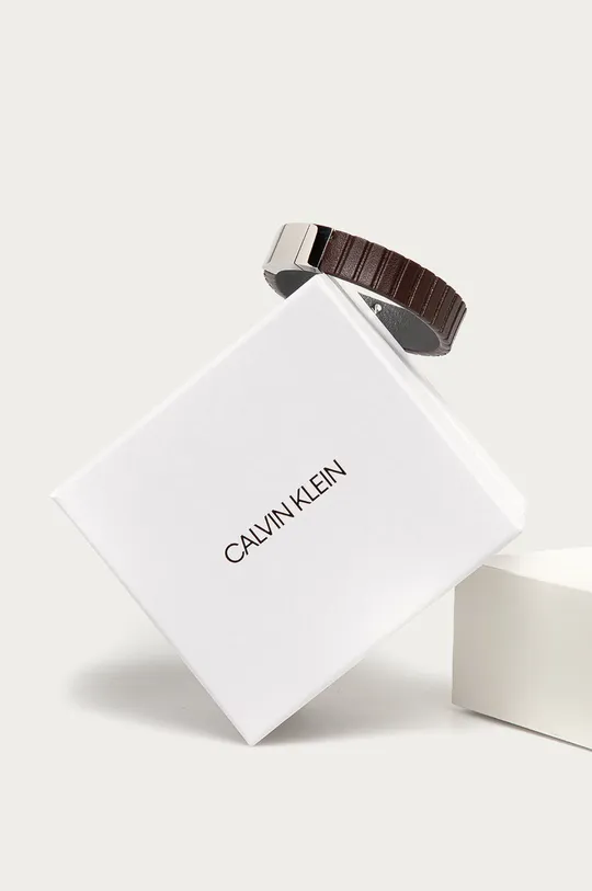 Calvin Klein - Kožený náramok hnedá