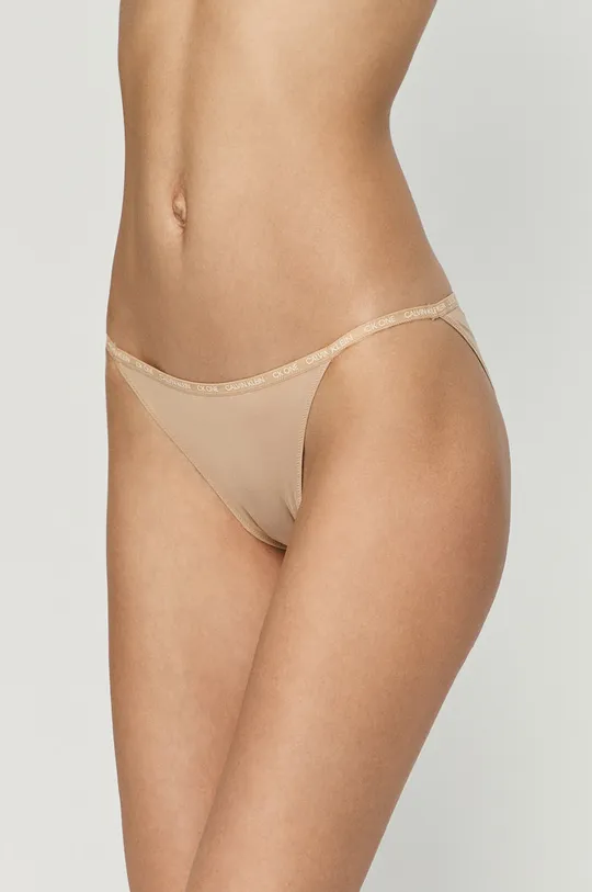 beżowy Calvin Klein Underwear - Figi (2-pack) Damski