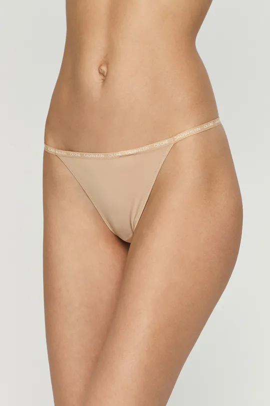 béžová Calvin Klein Underwear - Tangá (2-pak) Dámsky