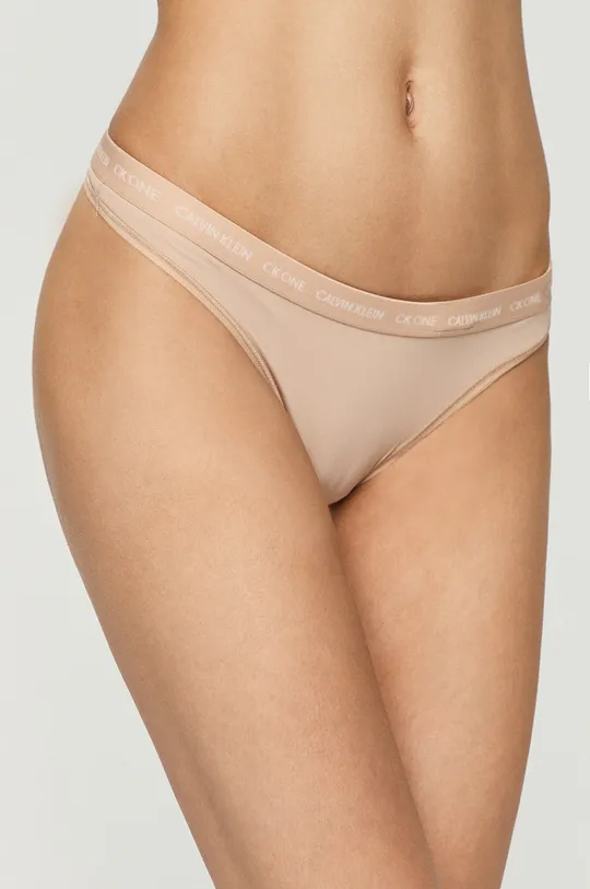 beżowy Calvin Klein Underwear - Stringi CK One Damski