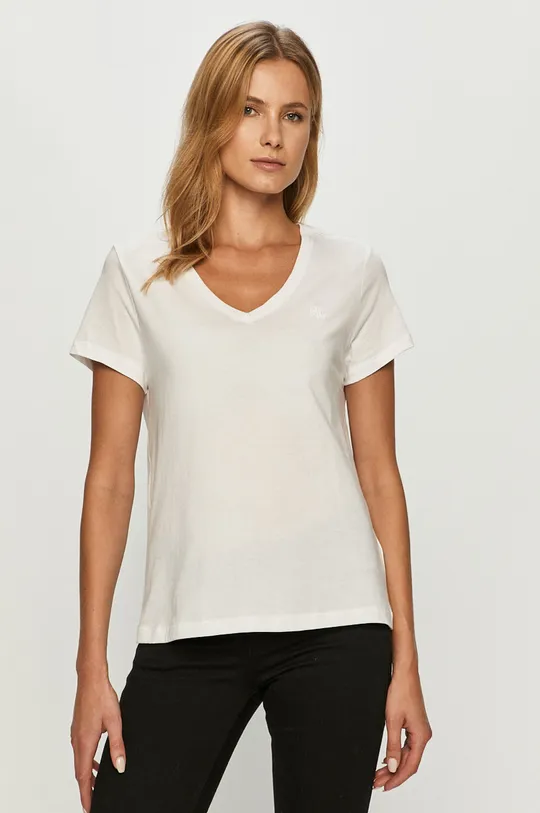 bianco Lauren Ralph Lauren t-shirt in cotone Donna