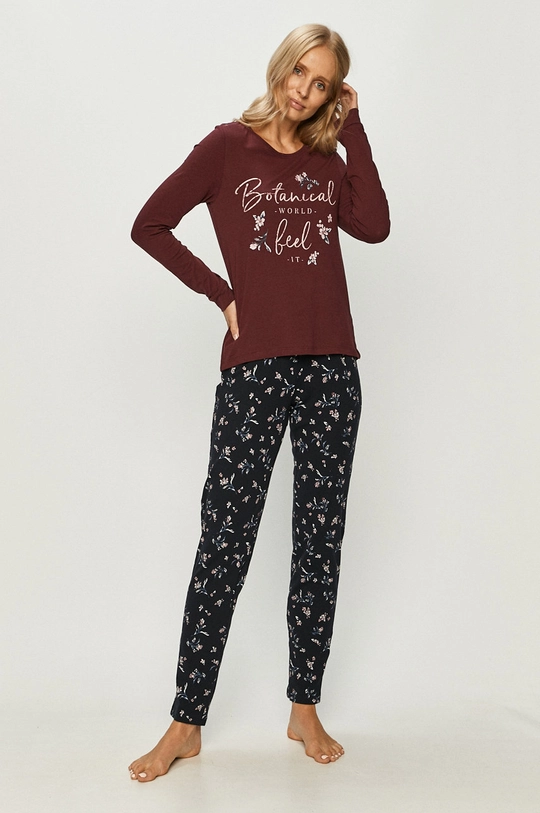 Henderson Ladies - Pijama set burgundia 38249