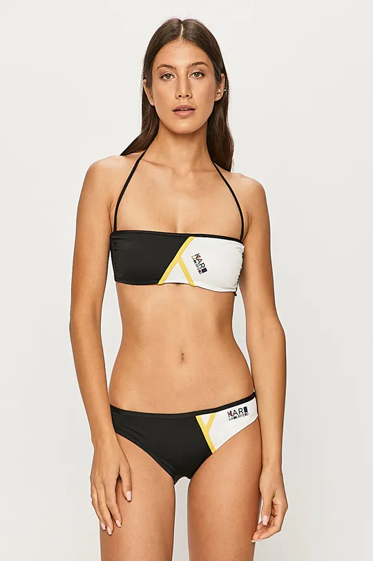 Karl Lagerfeld bikini felső  Anyag 1: 82% poliamid, 18% elasztán Anyag 2: 84% poliamid, 16% elasztán