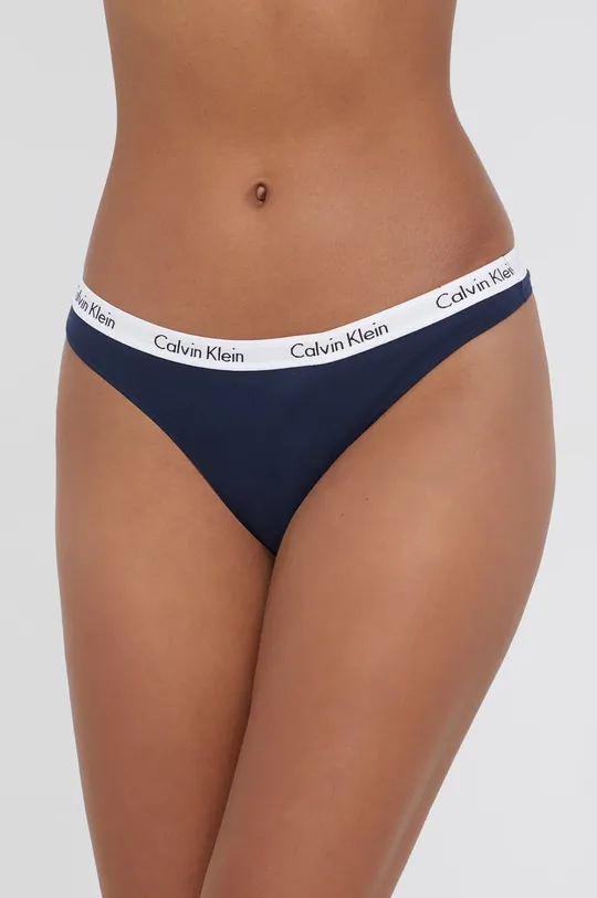 tmavomodrá Calvin Klein Underwear Tangá Dámsky