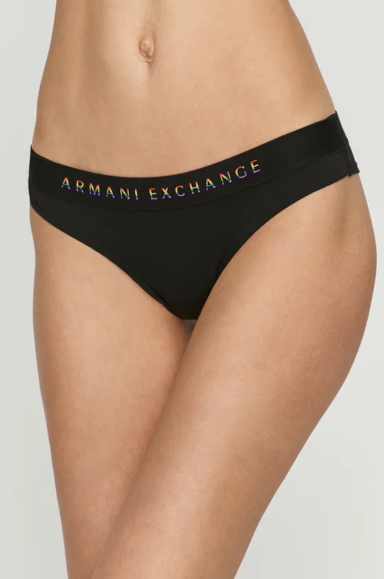 čierna Armani Exchange - Brazílske nohavičky Dámsky