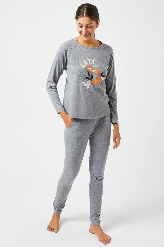 Etam - Longsleeve de pijama NIC gri 652001104