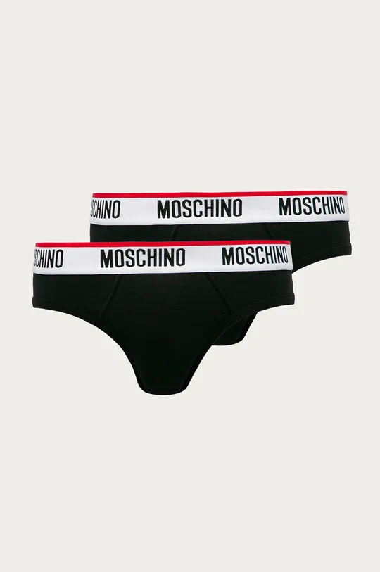 čierna Moschino Underwear - Slipy (2-pak) Pánsky