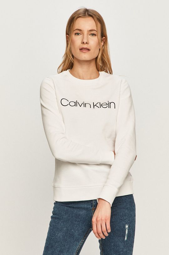 bílá Calvin Klein - Bavlněná mikina Dámský