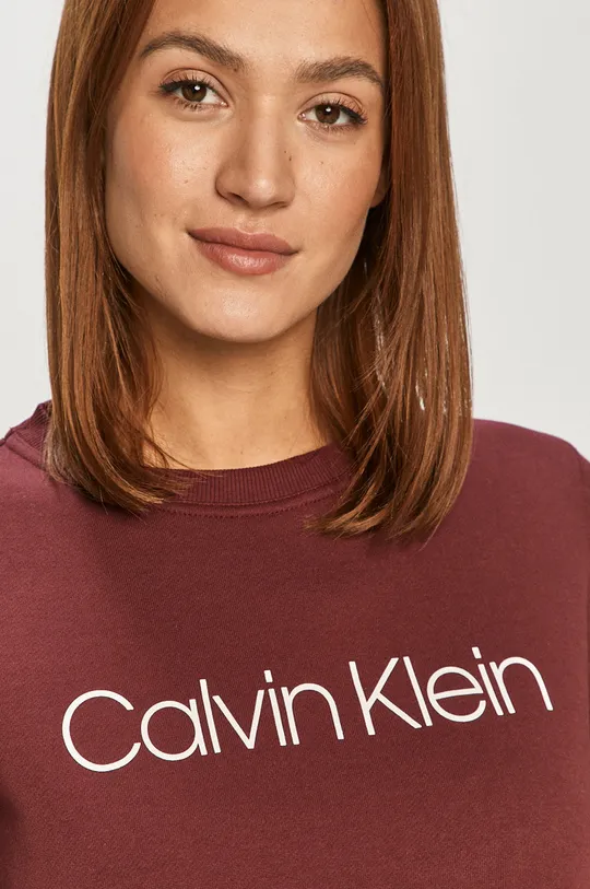 burgundské Calvin Klein - Bavlnená mikina