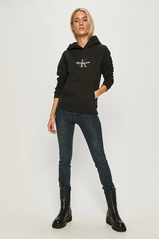 Calvin Klein Jeans - Bluza bawełniana J20J214803 czarny