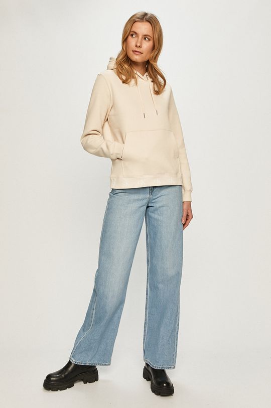 Calvin Klein Jeans - Mikina krémová