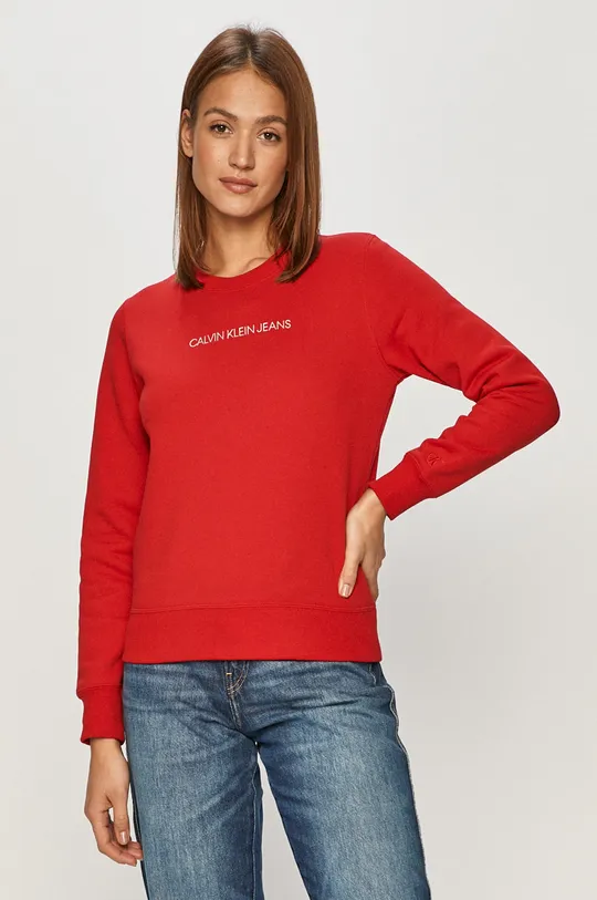 červená Calvin Klein Jeans - Mikina Dámsky