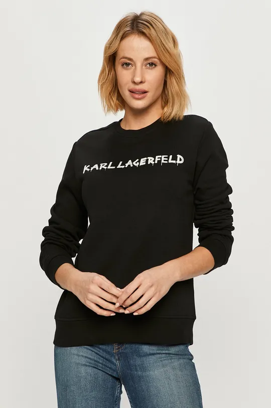 čierna Karl Lagerfeld - Bavlnená mikina Dámsky