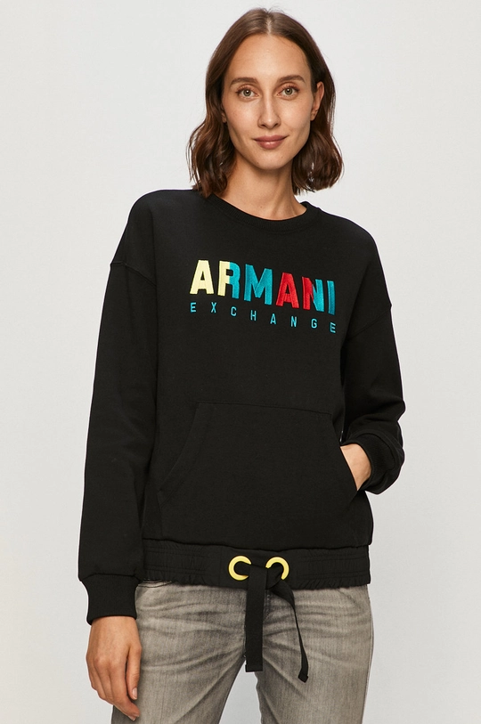 czarny Armani Exchange - Bluza 6HYM85.YJ6EZ Damski