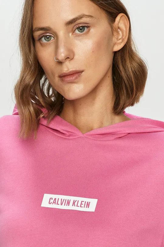 ružová Calvin Klein Performance - Bavlnená mikina