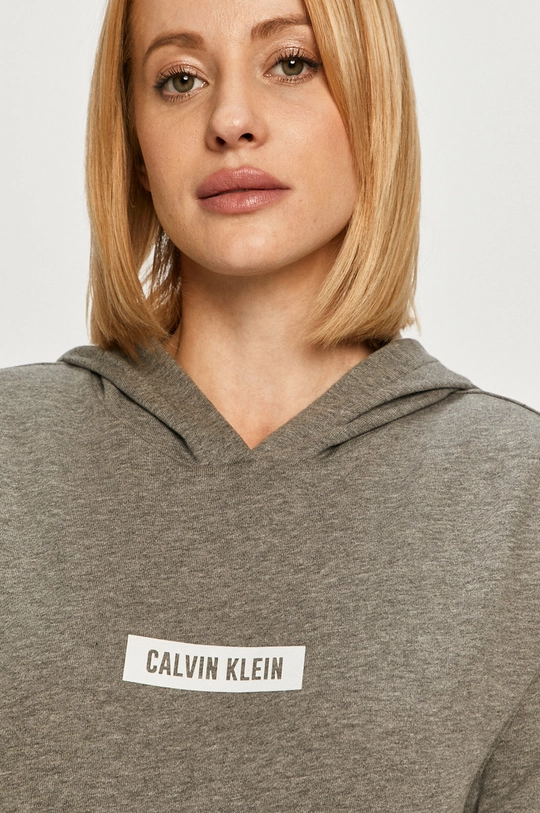 szary Calvin Klein Performance - Bluza bawełniana