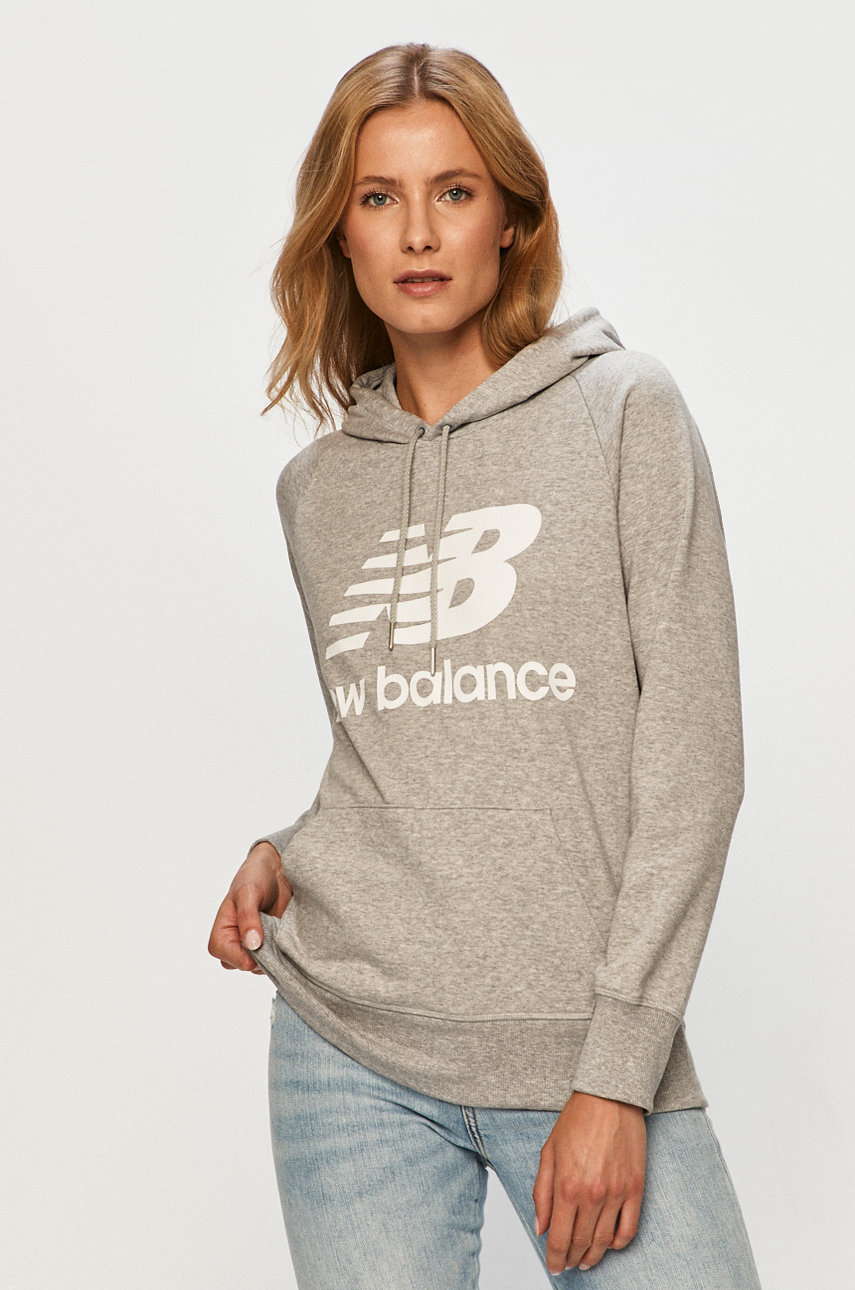 szary New Balance - Bluza WT03550AG Damski