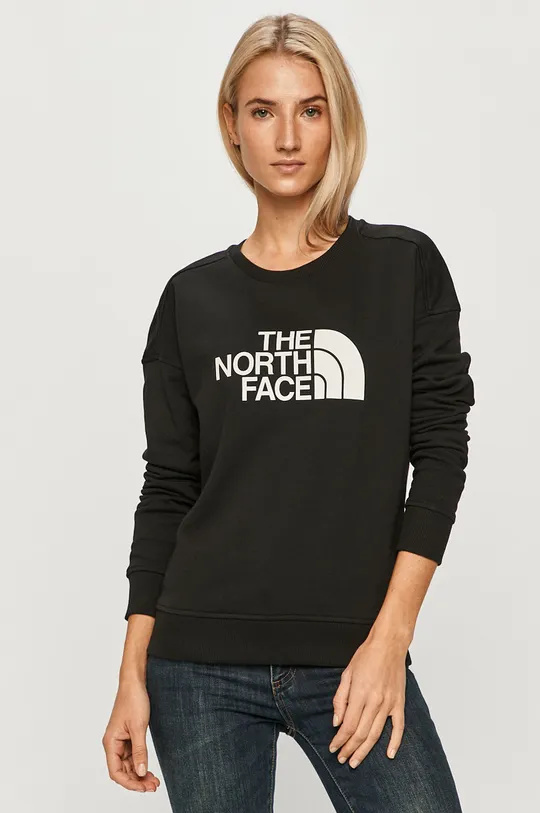 černá Bavlněná mikina The North Face Dámský