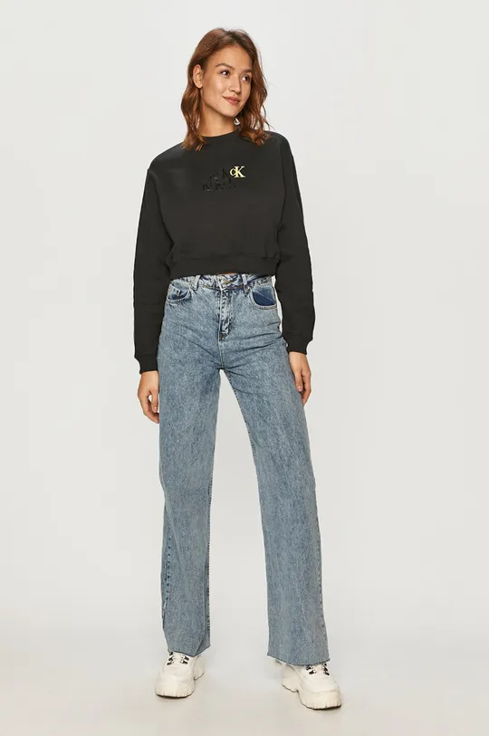 Calvin Klein Jeans - Bluza bawełniana J20J216548 czarny