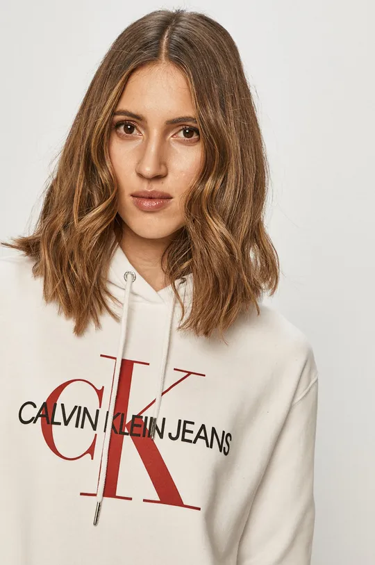 biały Calvin Klein Jeans - Bluza J20J217230