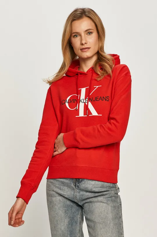 červená Calvin Klein Jeans - Mikina Dámsky