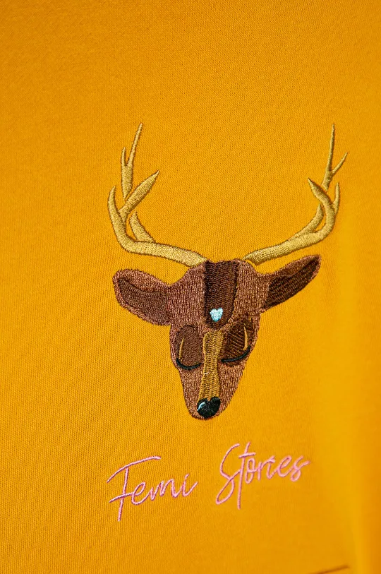 Femi Stories - Dječja pamučna majica Dare 116-140 cm zlatna