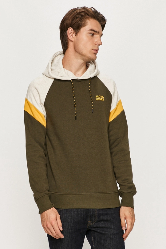 zielony Jack & Jones - Bluza Męski