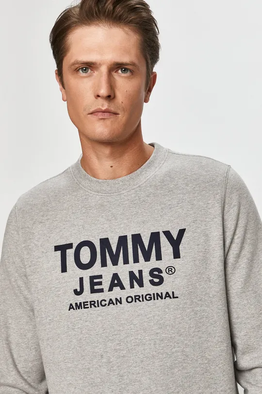 sivá Tommy Jeans - Bavlnená mikina