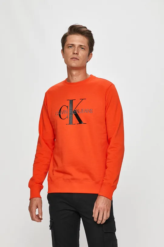 oranžová Calvin Klein Jeans - Mikina Pánsky