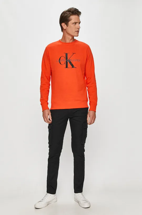 Calvin Klein Jeans - Mikina oranžová