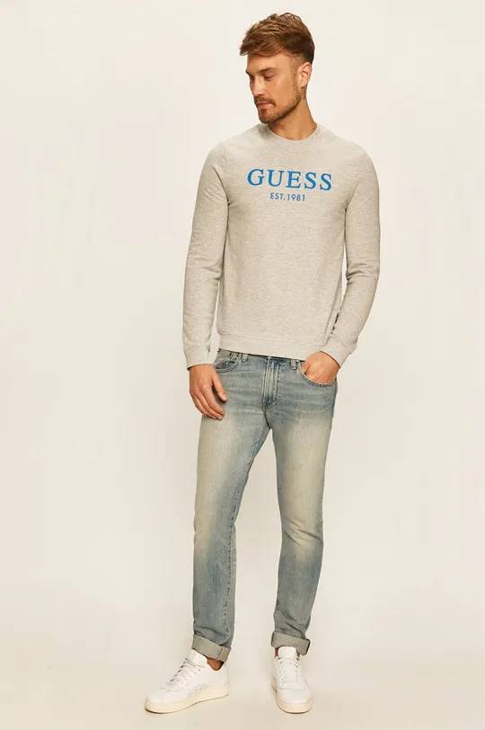 Guess Jeans - Mikina sivá