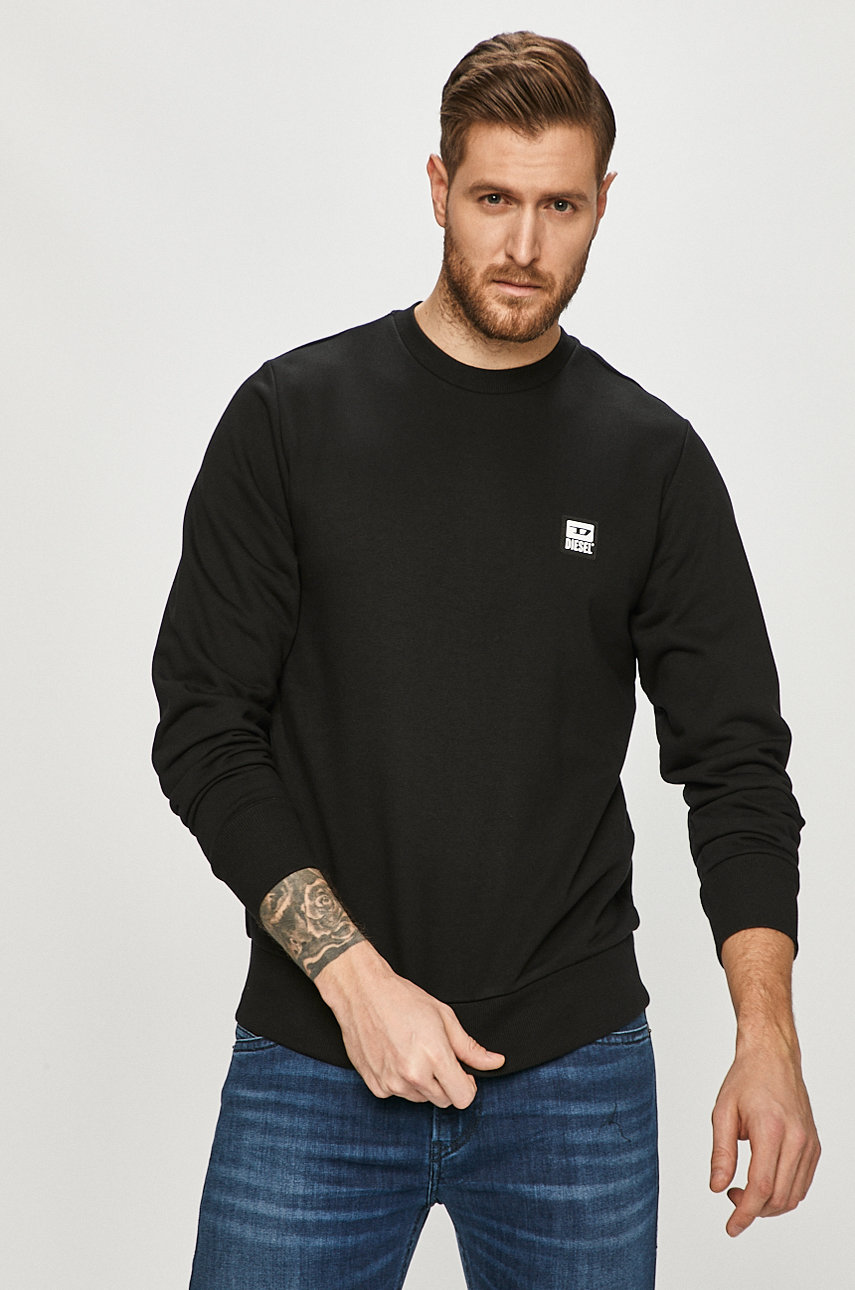 Кофта Diesel мужская цвет чёрный гладкая | ANSWEAR.ua
