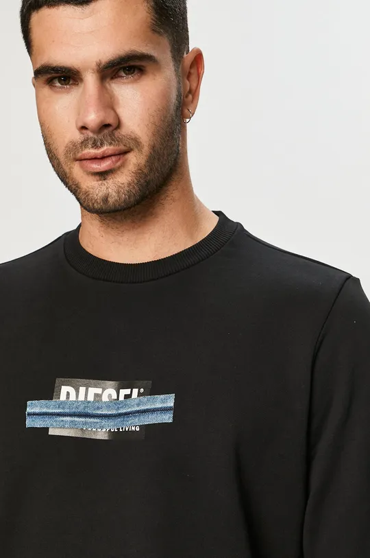 czarny Diesel - Bluza bawełniana