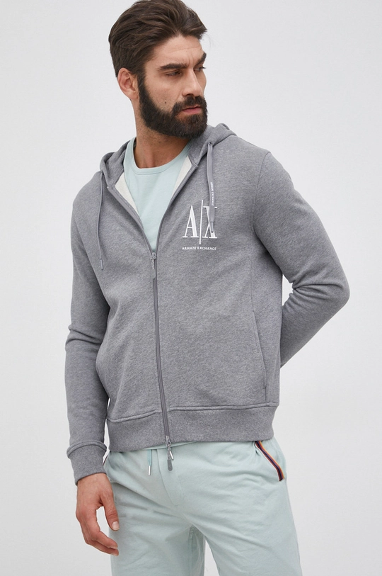 szary Armani Exchange bluza bawełniana Męski