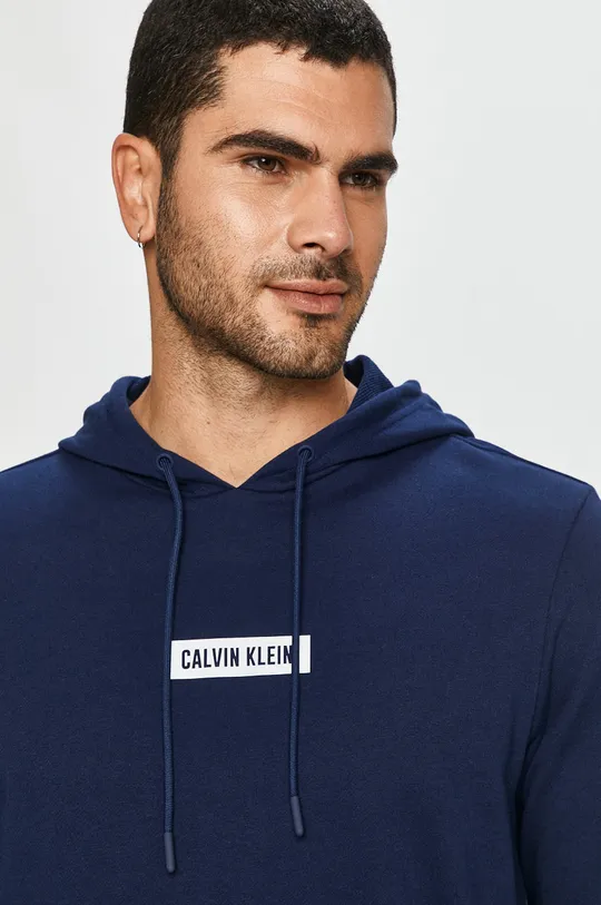 tmavomodrá Calvin Klein Performance - Bavlnená mikina