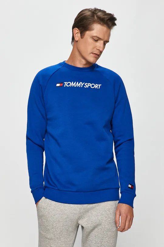 niebieski Tommy Sport - Bluza Męski