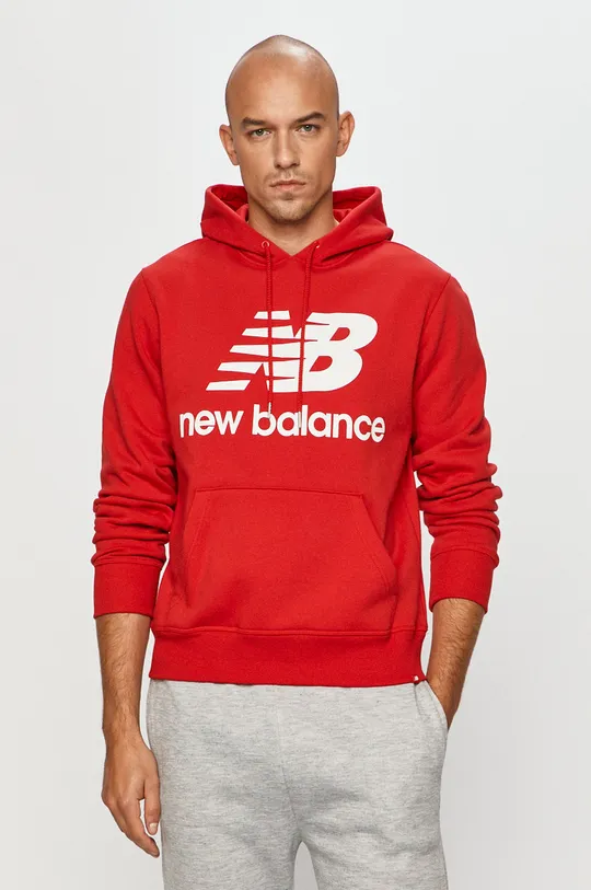 červená New Balance - Mikina MT03578REP Pánsky