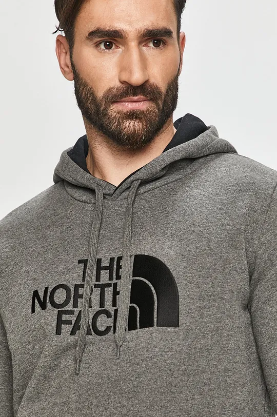 gray The North Face sweatshirt