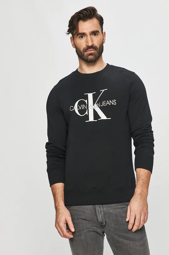 μαύρο Calvin Klein Jeans - Βαμβακερή μπλούζα Ανδρικά