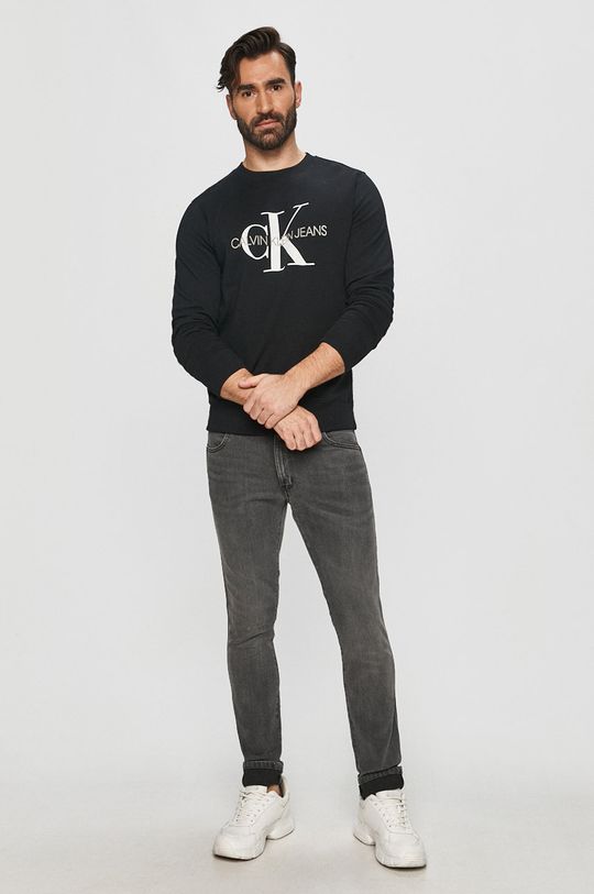 Calvin Klein Jeans - Bavlněná mikina černá