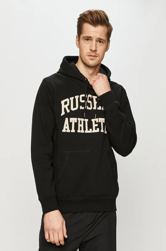 μαύρο Russell Athletic - Βαμβακερή μπλούζα Ανδρικά
