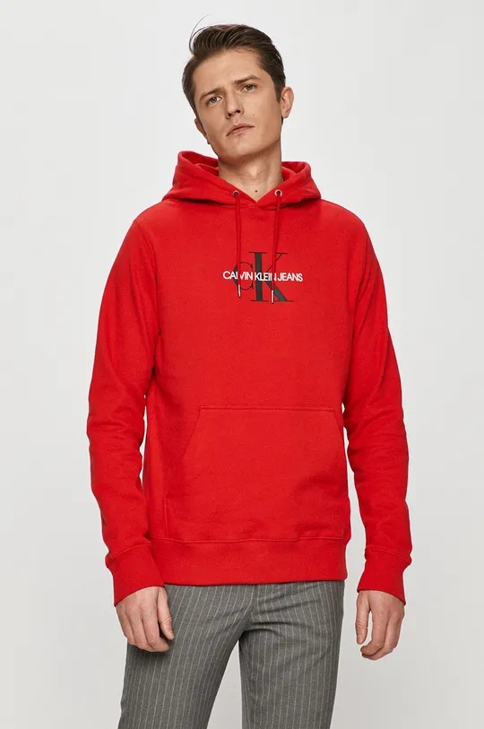 piros Calvin Klein Jeans - Pamut melegítőfelső Férfi