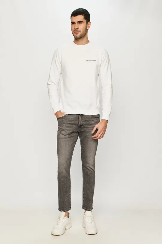 Calvin Klein Jeans - Bluza bawełniana J30J319226 biały