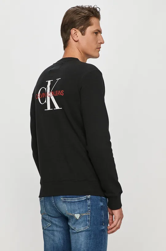 czarny Calvin Klein Jeans - Bluza bawełniana J30J319226