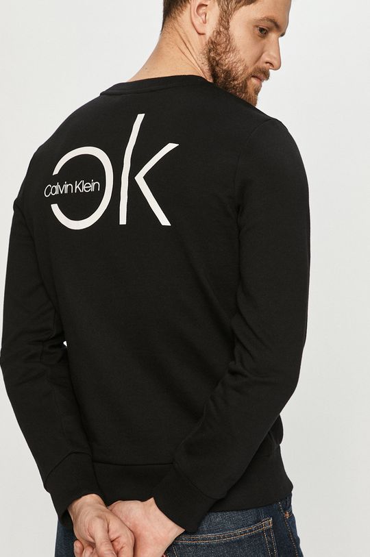 čierna Calvin Klein - Bavlnená mikina Pánsky