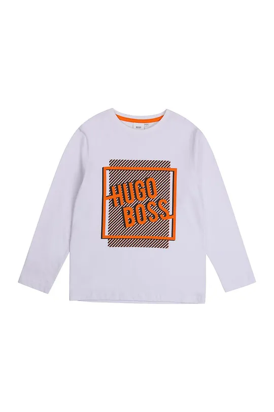 biela Boss - Detské tričko s dlhým rukávom Chlapčenský