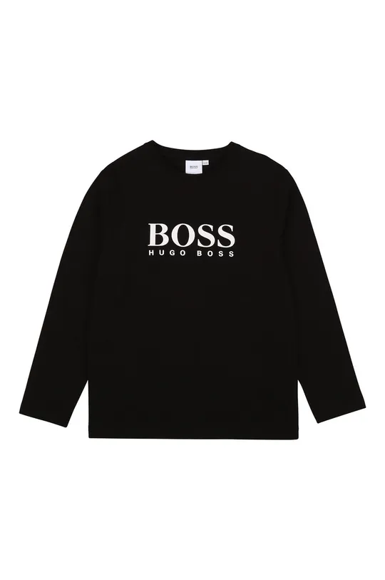 čierna Boss - Detské tričko s dlhým rukávom Chlapčenský