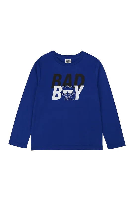 modrá Karl Lagerfeld - Detské tričko s dlhým rukávom Chlapčenský