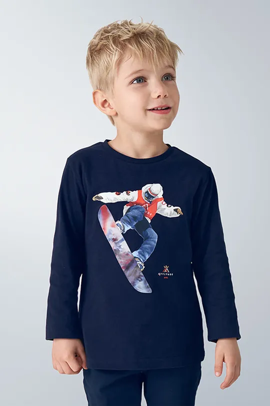 tmavomodrá Mayoral - Detské tričko s dlhým rukávom 92-134 cm Chlapčenský